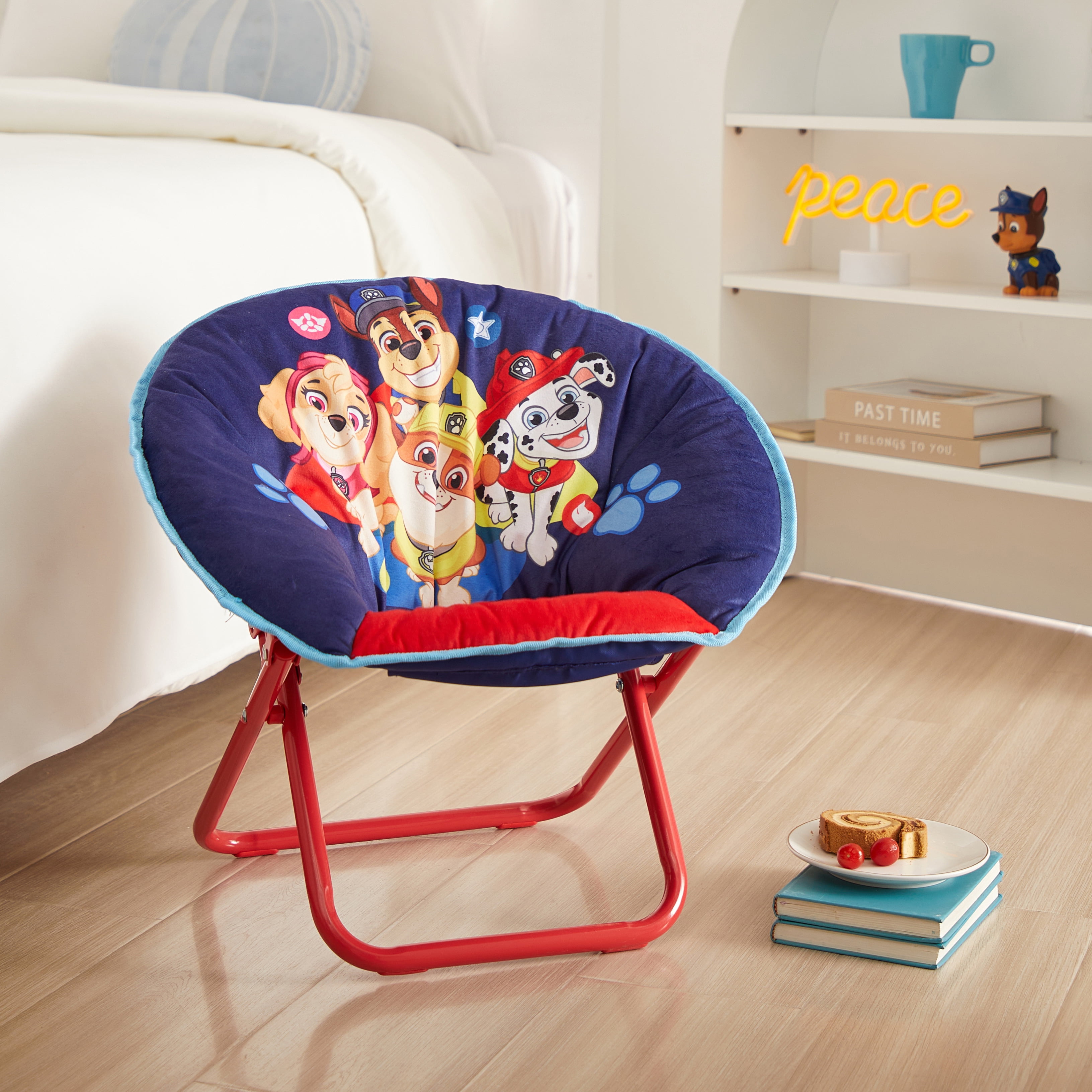 Nickelodeon's Paw Patrol 19" Toddler Mini Saucer Chair, Blue Polyester