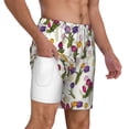 thumbnail image 3 of Balery Tulips Flowers Mens Swim Trunks Swim Shorts for Men Quick Dry Inseam Beach Shorts with Compression Liner Pocket-3X-Large, 3 of 9