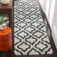 thumbnail image 4 of SAFAVIEH Hudson Louise Geometric Shag Area Rug, Slate Blue/Ivory, 7' x 7' Square, 4 of 11