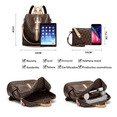thumbnail image 4 of Kit Mochila Moda Bolso Casual Para Mujer, 2 Piezas Marron oscuro Cierre Vertical  beige, 4 of 5