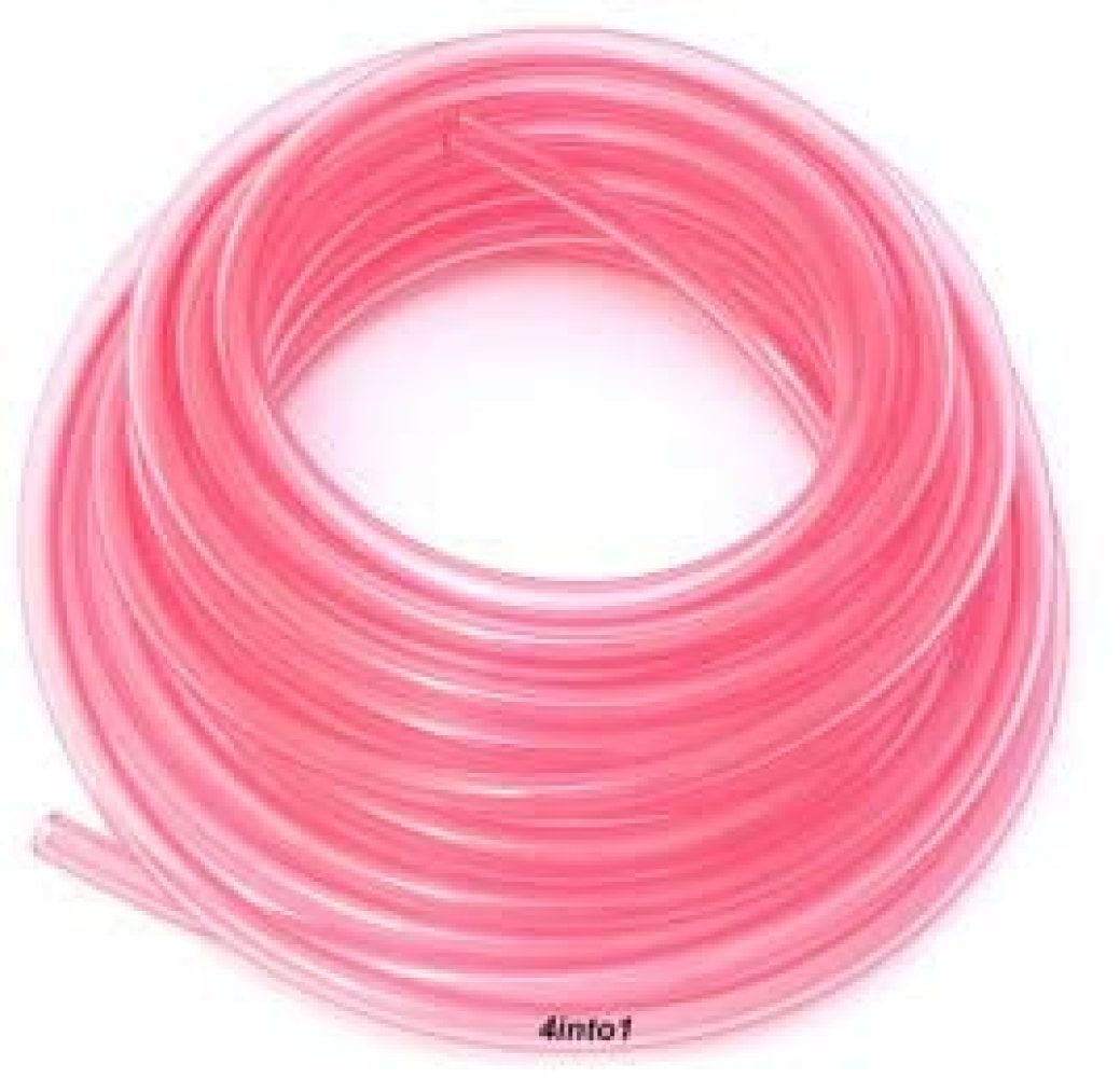 Helix Clear Pink / Red 1/8" Polyurethane Fuel / Vent Line 5 Feet