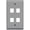 Gray, variant on RiteAV Blank Wall Plate for Keystone Jacks - White 3 Gang Decorative