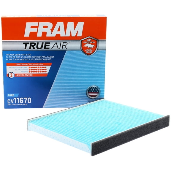 FRAM CV11670 TrueAir Premium Cabin Air Filter with N95 Grade Filter Media for Ford Vehicles