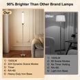 thumbnail image 5 of 69" Floor Lamp, Smart RGBCW LED Corner Lamp with App & Remote Control, 16 Million Colors & 200+ Scene, Music Sync, Timer Setting, 1500 Lumen, Standing Lamp for Living Room, Bedroom, Gaming Room, Gold, 5 of 12