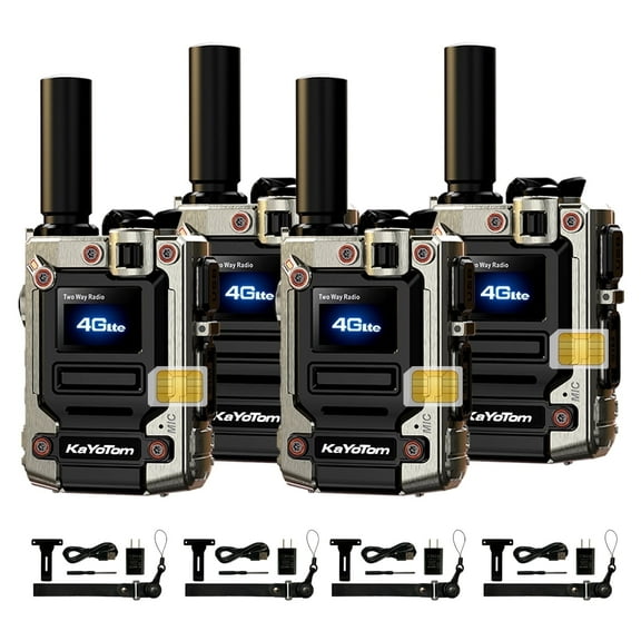 Kayotom 500-Channel Two-Way Walkie Talkie for Adults, Long Distance, 4-Pack