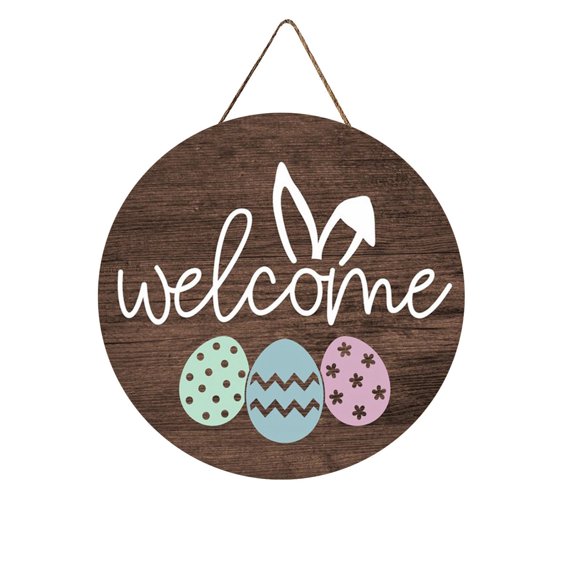 Easter Door Sign Welcome Sign Wooden Farmhouse Home Sign Door Sign For Easter Day Front Door Farmhouse Home Outdoor Decor