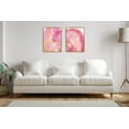 thumbnail image 5 of Kate and Laurel Sylvie MP Pink Golden Hour 1 and 2 Framed Canvas Wall Art Set by Mentoring Positives, 2 Piece 18x24 Bright Gold, Bright Pink Abstract Art for Wall, 5 of 6