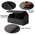 thumbnail image 4 of car organizers and storage for SUV,trunk organizer for sedan, leather foldable sleek box with lid,collapsible cargo bins, tool accessories containers,Collapsible Suede velvet (13 inch Covered), 4 of 9