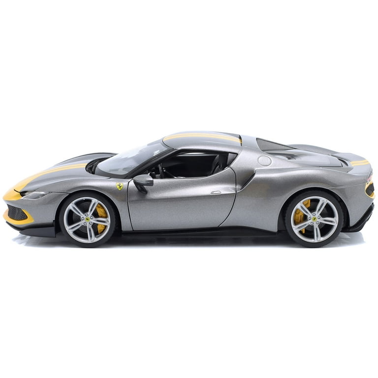 Ferrari 296 GTB Assetto Fiorano Gray Metallic with Yellow