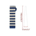 thumbnail image 2 of INSPIRE CHIC Father's Day Men's Stripe Ties Flat Skinny Stripe Knit Neckties for Business Casual Navy Blue Beige One Size, 2 of 4