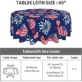 thumbnail image 3 of American Patriotic Flag Round Tablecloth 60 Inch Memorial Day 4th of July Blue Star Print Decorative Table Cloth with Dust-Proof Wrinkle Resistant Decor for Home Kitchen Dining Room Outdoor Patio, 3 of 6