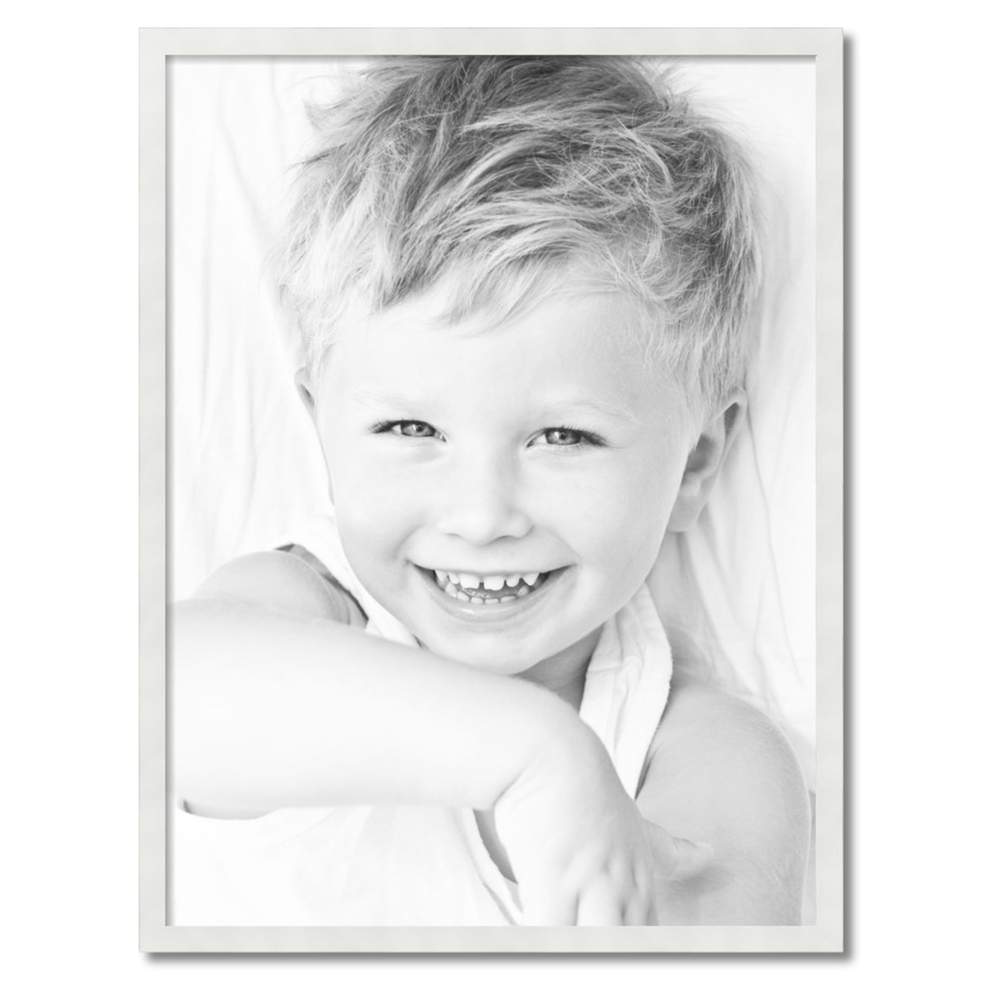 ArtToFrames 30" x 40" White Picture Frame, 30x40 inch White MDF Poster Frame (WOM-5179)