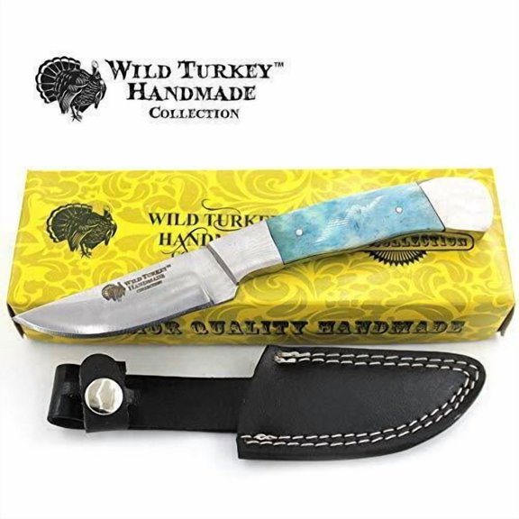 Wild Turkey Handmade Collection Fixed Blade Skinner Hunting Knife w. Sheath