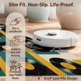 thumbnail image 6 of Design&I 2'x3' Washable Accent Rug Vinyl Record Vintage Cassette Retro Music Border Round Cd Disc for Kitchen, Pet Station, Friendly & Non-Slip Built-In Grip, 6 of 7