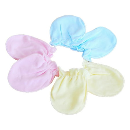 

Baby Anti Scratching Soft Cotton Gloves Newborn Protection Face Scratch Mittens