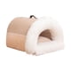 thumbnail image 1 of Cama cueva para gatos semicerrada, nido para gatos, para dormir, portátil, con asa, cómoda Café Medio, 1 of 9
