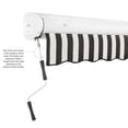 thumbnail image 6 of Awntech 16 Ft Key West Manual Heavy Duty Patio Retractable Awning with Cassette (192in x 9.38in x 120in), Black/White Stripe, 6 of 7