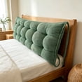 thumbnail image 3 of Headboard Backrest Pillow Long Wedge for Daybed Couch Support - Soft Chenille Reading Bolster Pillow for Bed, Sofa, Floor, and Travel Comfort, 3 of 4