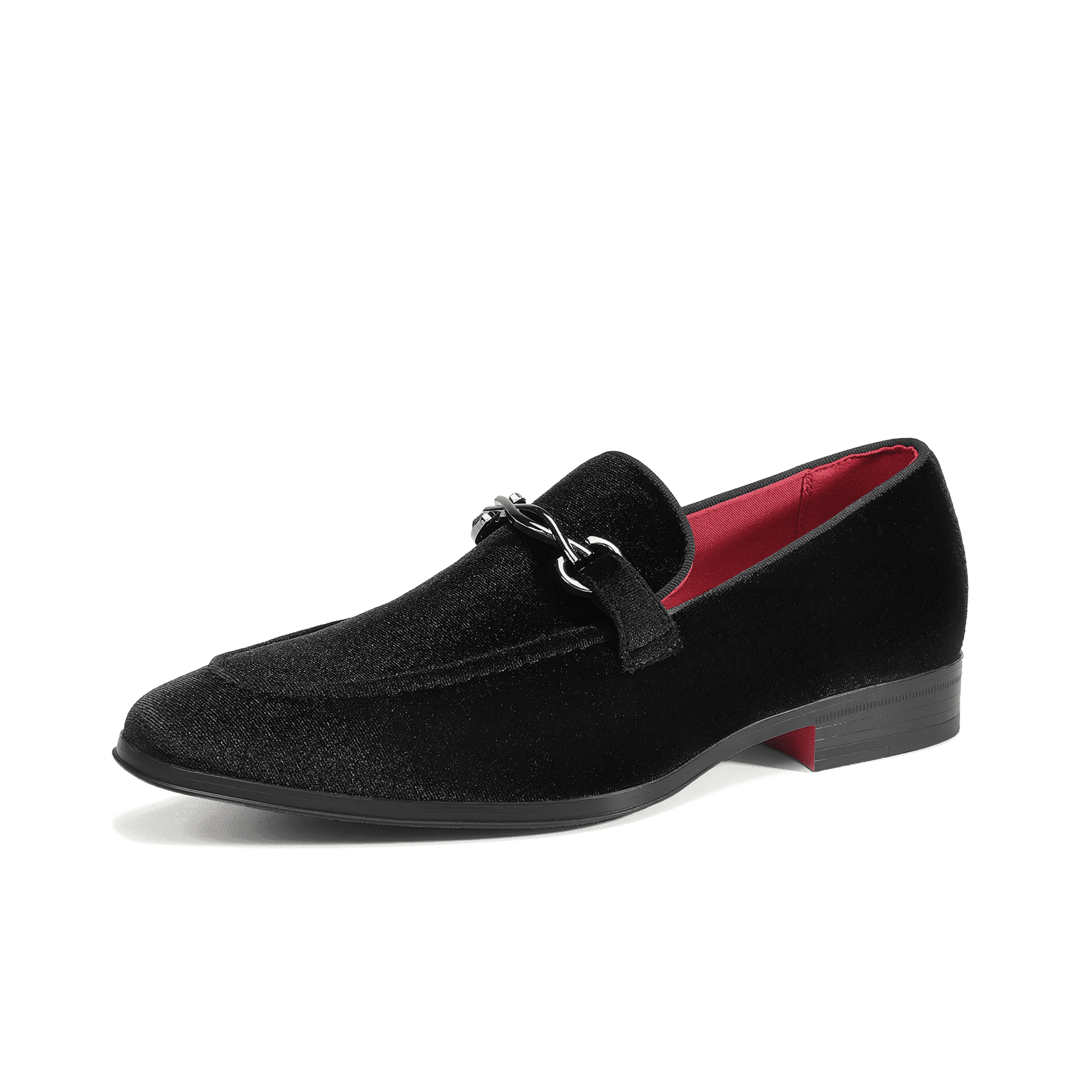 Bruno Marc Men\'s Dark Red Velvet Loafers Slip On Tuxedo Comfortable Party Shoes f6448f59-9539-44d0-b3b2-  main image 4
