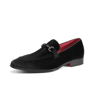 ?Bruno Marc Men\'s Black/Red Casual Slip-on Loafers Stretch Shoes BRUNO MARC Men main image 2