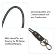 thumbnail image 4 of Uxcell 19 Inch Leather Lanyard Leather Rope Wristlet Bracelet Keychain Wrist Strap Black 4 Pack, 4 of 5