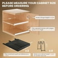 thumbnail image 4 of 2 Pack Pull out Cabinet Organizer 21"Deep With Raising Pad for Framed Cabinets, Expandable Slide out Drawers for Kitchen Cabinets with 4pcs Divider Racks, Roll out Shelves 12.1"-20.4" W Black, 4 of 14