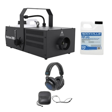 Chauvet DJ Hurricane 2000 DMX Fog Machine Fogger Built-In Timer+Headphones+Fluid