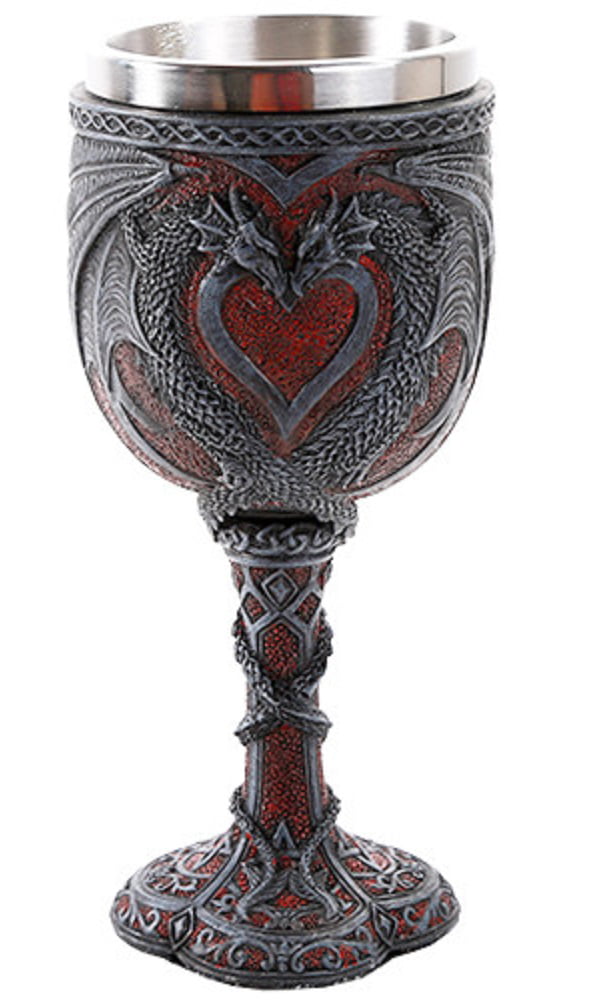 Bronze Royal Dragon Wine Goblet Skulls Medieval Collectible Home Decor Gift 