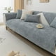 thumbnail image 2 of Nvzi Farmhouse Plaid Chenille Couch Sofa Cover Super Soft Plush Sectional Couch Covers Anti-Slip Solid Sofa Slipcover for Dogs, Children, Pets Furniture Protector (Light Grey,28x28), 2 of 4