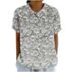 thumbnail image 1 of Tops de Manga Corta para las Mujeres Suelto Ajuste Casual Cortado Manga Corta Blusa de Impresión, Camisa Suelta de Cuello Redondo de Poliéster, Lavado a Mano Primavera Verano, 1 of 5
