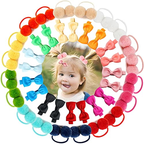 3" Bow Hair inch cute Clips Girls Baby Kids Elastic Bobbles School Quality Bows 