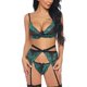 thumbnail image 5 of Gibobby Conjunto de lencería de encaje Lencería para Mujer, Lencería Sexy para Mujer, Conjunto de Lencería a Juego Transparente(Verde, M), 5 of 5