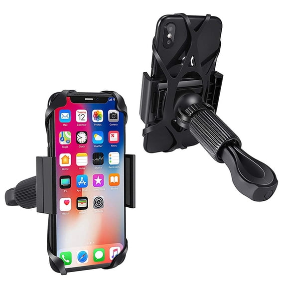 DECORNIJIA Cycling Phone Mount Bike Travel Navigate Holder Black ABS PC Silicone 1Pcs 4.3x2.6x3.1in