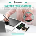 thumbnail image 6 of ChargeWorx 3-in-1 Wireless Charger, Foldable Magnetic Charging Station with 15-Watt Fast Charging, Compatible with iPhone, Samsung, and Other Phones, Smartwatches, and Headphones, Black, 6 of 7