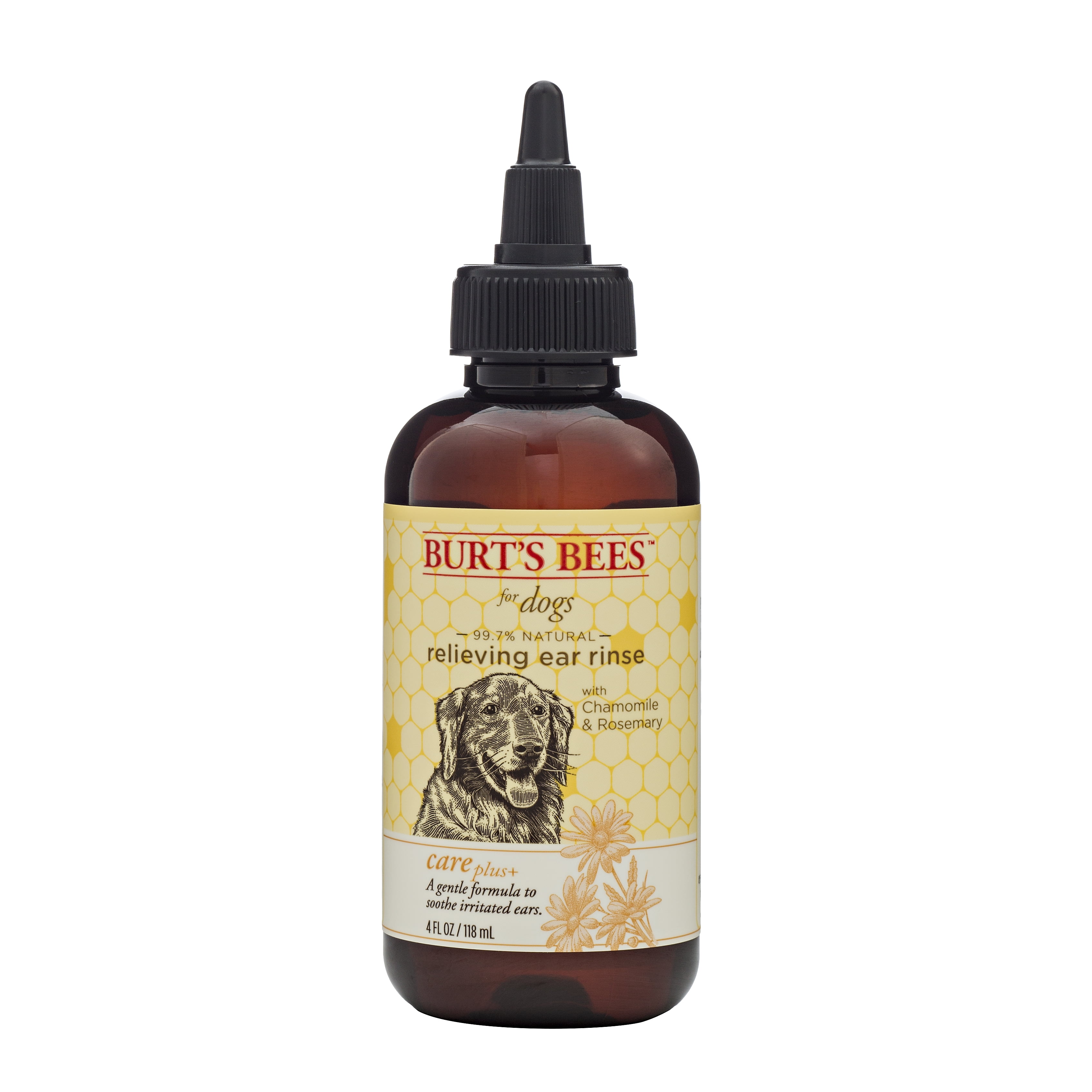 Burt's Bees Natural Pet Care Plus, Relieving Ear Rinse, Chamomile & Rosemary For Dogs, 4 oz