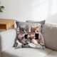 thumbnail image 1 of Uuiauoio Cat Pillow Covers 18x18, Cats Lovers Lady Gifts, Cat Gifts for Mom Mother's Day, Cats Decorative Pillow Covers for Home Bedroom Living Room Office Decor, 1 of 6
