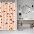 thumbnail image 2 of Fallen Maples Shower Curtain Red Leaves Fall Leaves Autumn Season Thanksgiving Day Harvest Rustic Shower Curtains for Bathtubs Camp Farmhouse Fabric Polyester with Hooks 36x72 Inches, 2 of 6