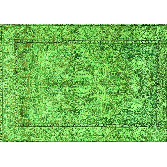 Ahgly Company Indoor Rectangle Persian Green Traditional Area Rugs, 8' x 10'
