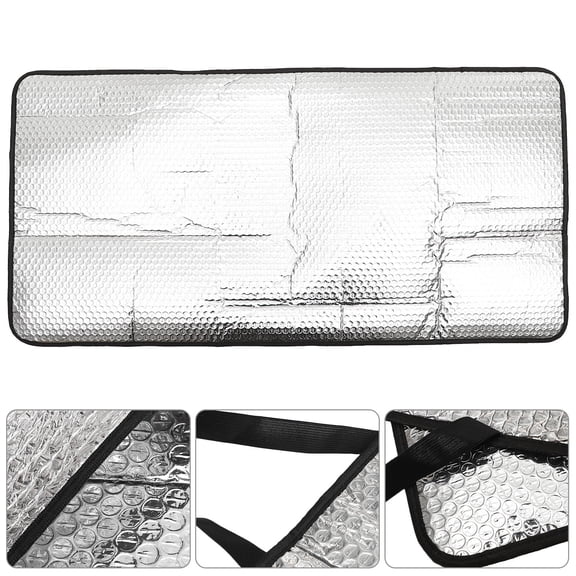 HEALEEP 1Set Dustproof Waterproof Air Conditioner Cover for Outside Unit Silver 95.00X46.00X1.00in