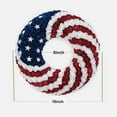 thumbnail image 4 of 18Inch Patriotic Roses Wreath, 4th of July Summer Soft Touch Foam Roses Wreath for The Front Door, Handcrafted Memorial Day Artificial Flowers for Indoor and Outdoor, 4 of 4