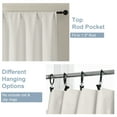 thumbnail image 4 of OVZME Room Darkening Curtains 54 inch Long 2 Panels Set, Light Filtering Blackout Window Treatment Short Curtain Drapes, W40 x L54 inch, Natural, 4 of 8