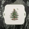 thumbnail image 2 of Spode Christmas Tree 12.5-Inch Sculpted Square Serving Tray, Earthenware Holiday Platter for Sandwiches, Cookies, Appetizers, Festive Treats - Classic Christmas Tableware, Dishwasher Safe, 2 of 3