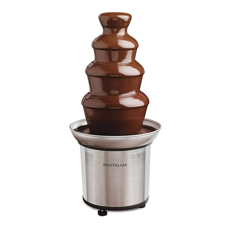 Nostalgia CFF986 4-Tier 2-Pound Stainless Steel Chocolate Fondue (Best Chocolate Fountain For Home Use)