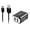 3-Black-2in1TC, variant on 2-in-1 Chargers Bundle Compatible for Xiaomi Mi 9 Explore, Mi 9 SE , Mi 9, Redmi Note 7, Black Shark Helo (Black) - 2.1Ah Car Charger Adapter + USB Charging Cable