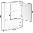 thumbnail image 7 of Wall Mount Bathroom Mirrored Storage Cabinet with Open Shelf  2 Adjustable Shelves Medicine Organizer Storage Furniture, 7 of 7