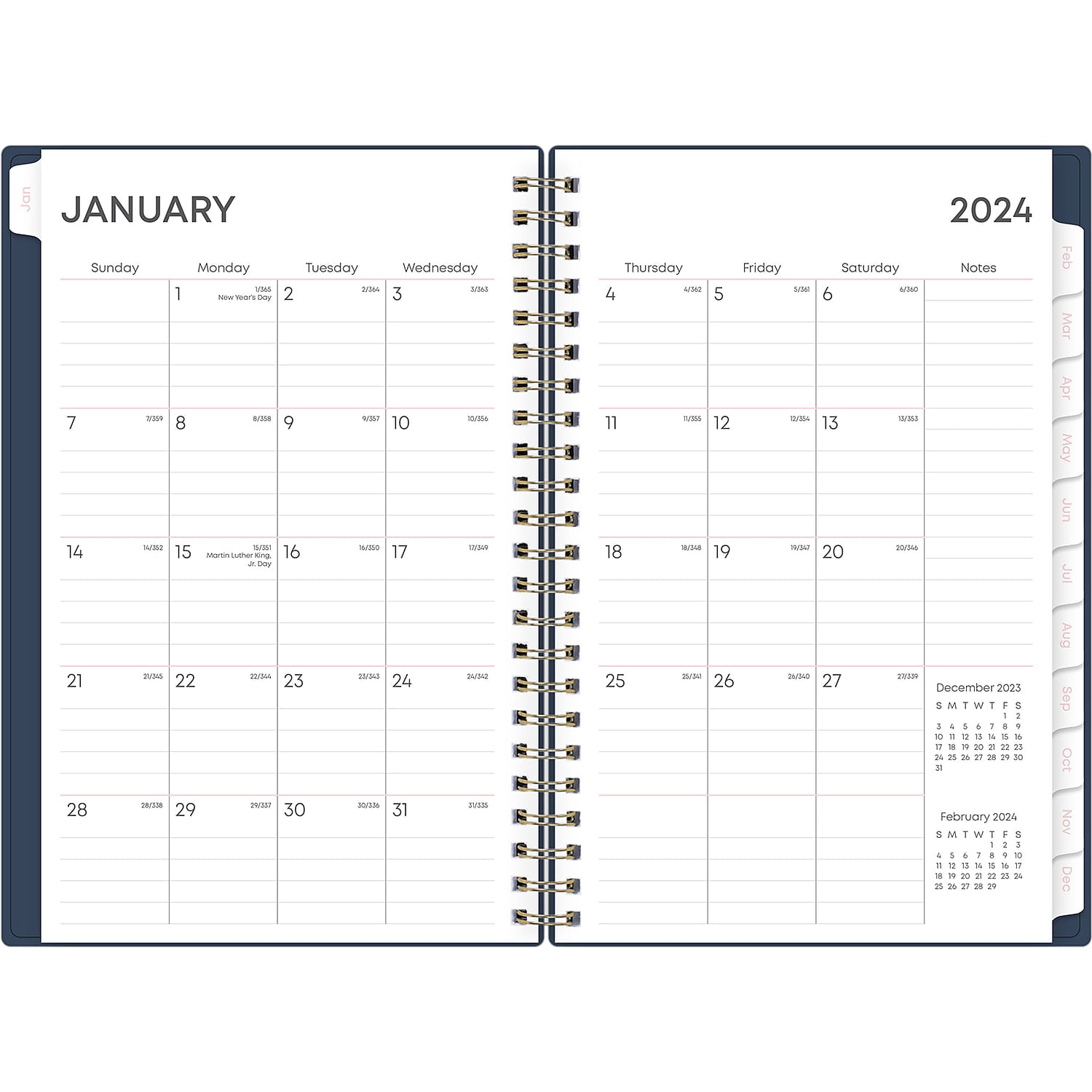 2024 Blue Sky Ashlyn 5" x 8" Weekly & Monthly Planner Navy (143958)