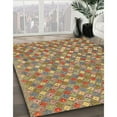 thumbnail image 3 of Ahgly Company Machine Washable Indoor Round Contemporary Sienna Brown Area Rugs, 4' Round, 3 of 7
