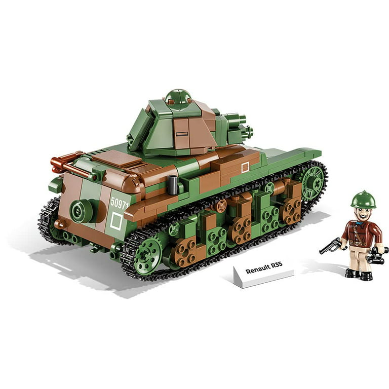 Odysseus snyde Smitsom sygdom COBI TOYS World War II Renault R-35 Tank - Model WW2 Interlocking Building  Block Set # 2553 - Walmart.com