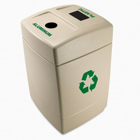 Commercial Zone Recycle55 Plastic/Aluminum 27.5 Gallon Pearl Recycling Bin