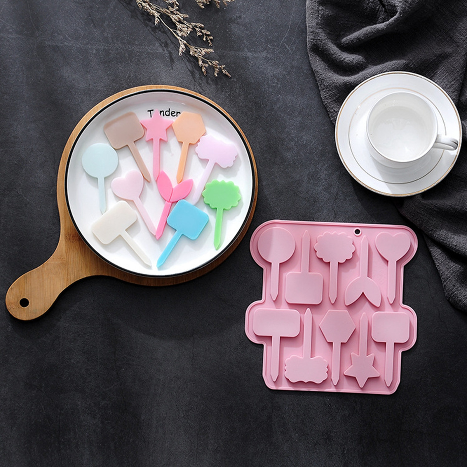 10 Kinds Of Pattern Cake Decoration Card Insert Mould Self Made